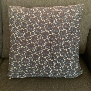 Pier 1 Navy Embroidered Accent Pillow
